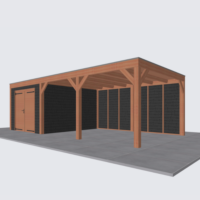 Douglas Overkapping Modern Zwart - 785x375cm