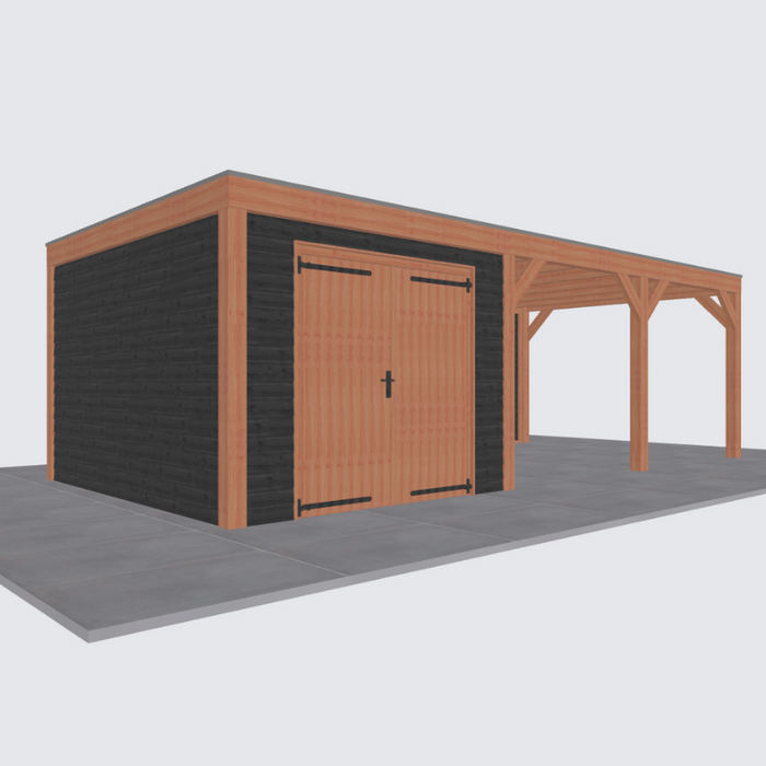 Douglas Overkapping Modern Zwart - 785x375cm