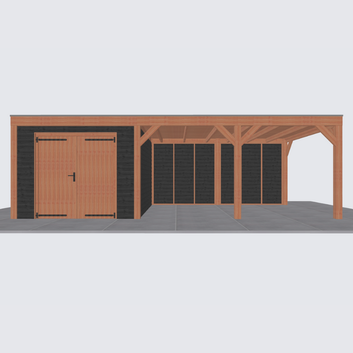 Douglas Overkapping Modern Zwart - 785x375cm