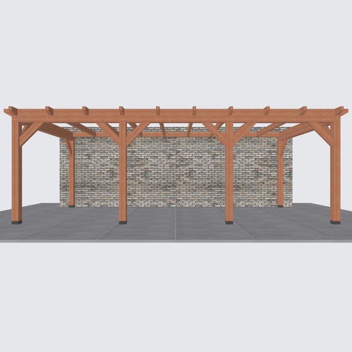Douglas aanbouwveranda constructie 730x370cm