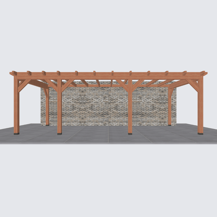 Douglas aanbouwveranda constructie 775x370cm