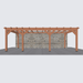 Douglas aanbouwveranda constructie 775x370cm