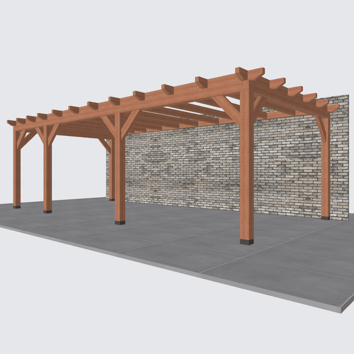 Douglas aanbouwveranda constructie 775x370cm