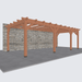 Douglas aanbouwveranda constructie 775x370cm