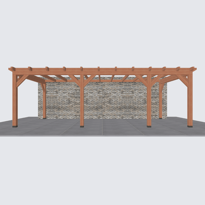Douglas aanbouwveranda constructie 775x370cm