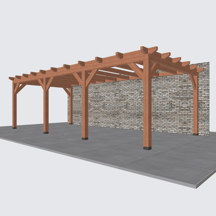 Bouwpakket douglas aanbouwveranda constructie 780x370cm