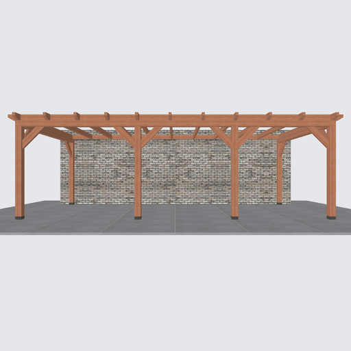 Bouwpakket douglas aanbouwveranda constructie 780x370cm