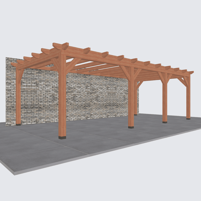 Bouwpakket douglas aanbouwveranda constructie 780x370cm