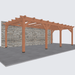 Bouwpakket douglas aanbouwveranda constructie 780x370cm
