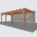 Bouwpakket douglas aanbouwveranda constructie 780x370cm