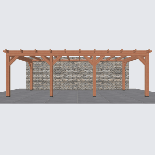 Bouwpakket douglas aanbouwveranda constructie 780x370cm