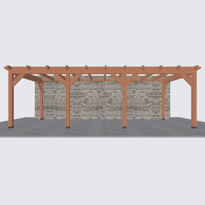 Bouwpakket douglas aanbouwveranda constructie 780x370cm