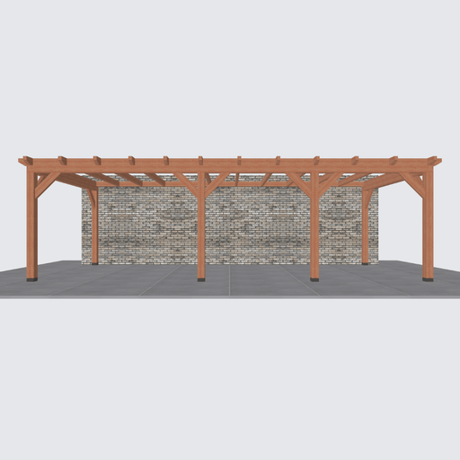 Bouwpakket douglas aanbouwveranda constructie 845x370cm