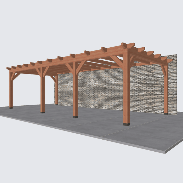 Bouwpakket douglas aanbouwveranda constructie 845x370cm