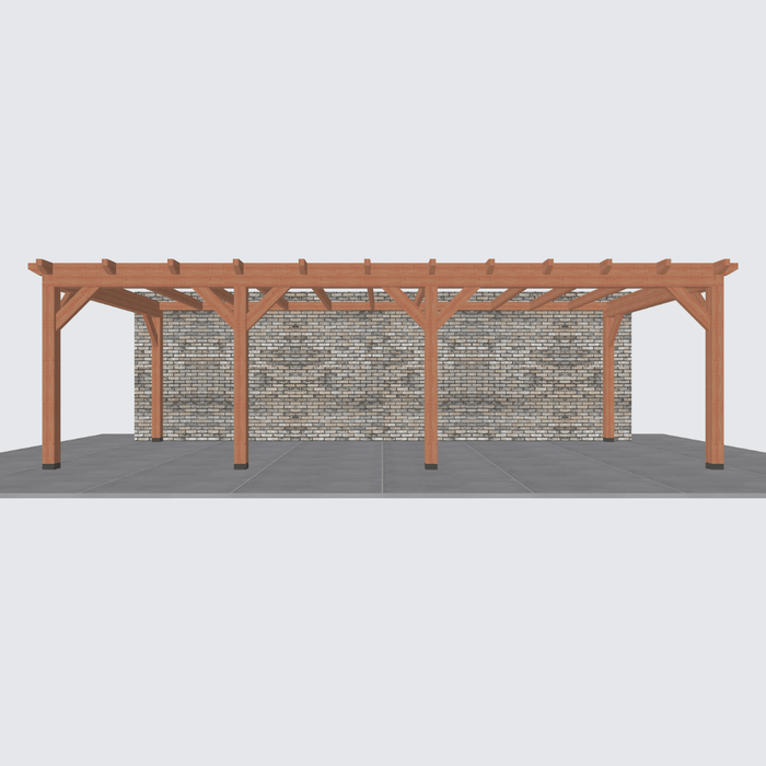 Bouwpakket douglas aanbouwveranda constructie 845x370cm