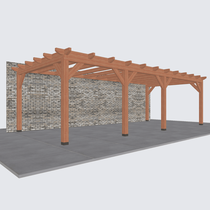 Bouwpakket douglas aanbouwveranda constructie 845x370cm
