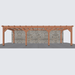 Bouwpakket douglas aanbouwveranda 890x370cm