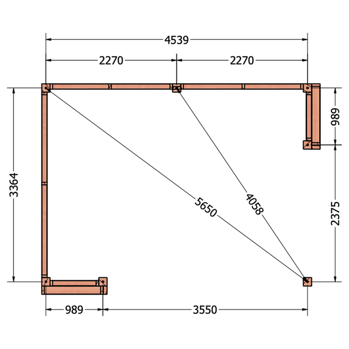 Buitenverblijf Capri - 490x375cm links