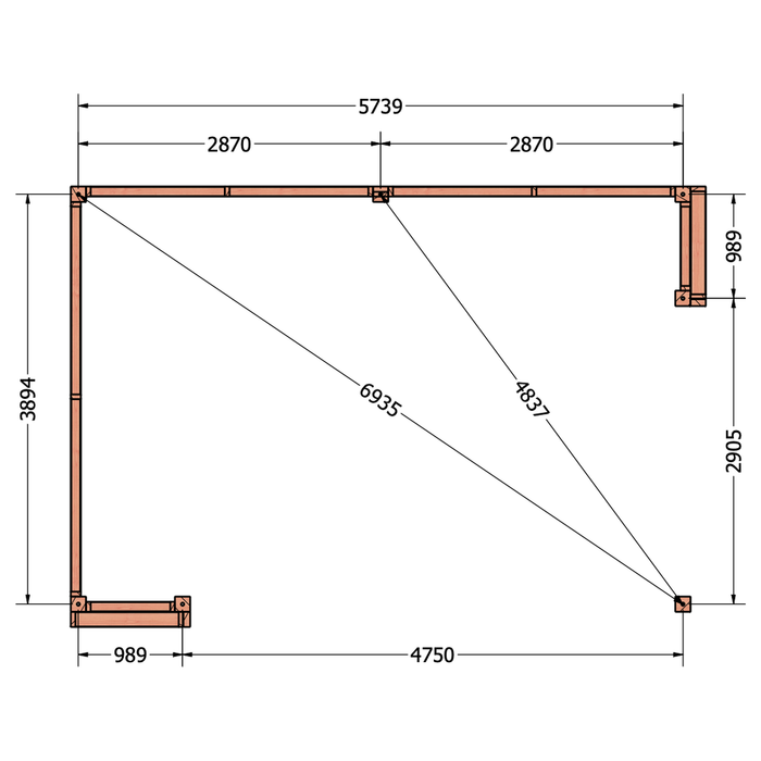 Buitenverblijf Capri - 610x425cm links