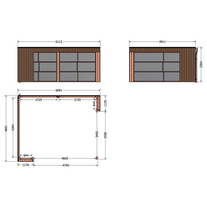 Buitenverblijf Capri - 610x490cm links