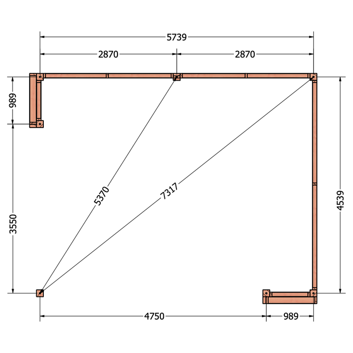 Buitenverblijf Capri - 610x490cm rechts