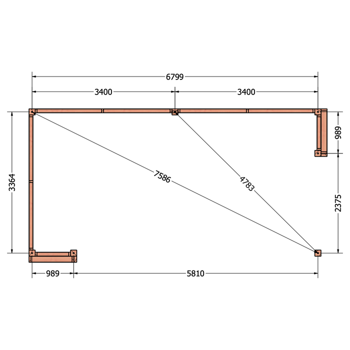 Buitenverblijf Capri - 720x375cm links