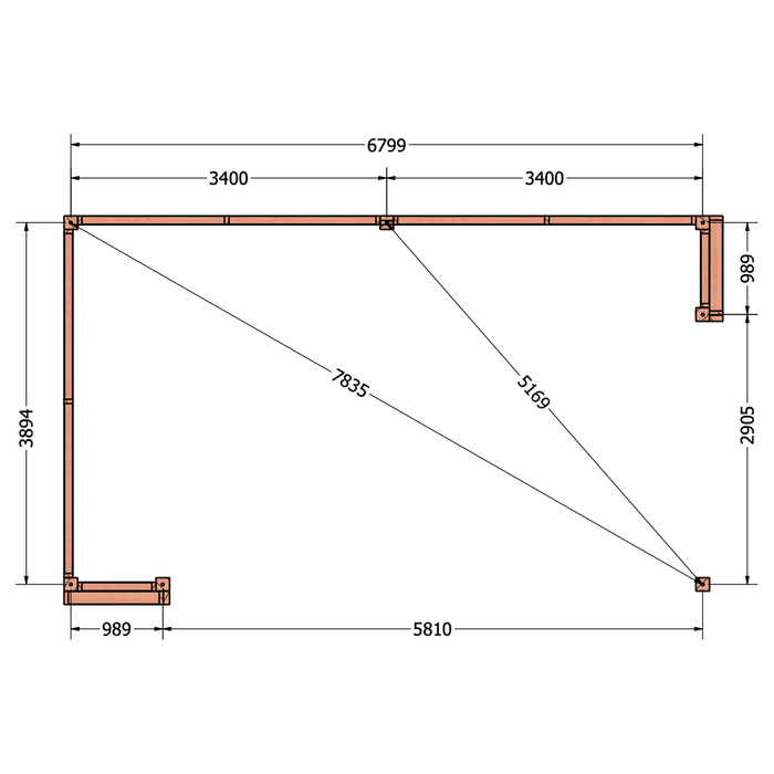Buitenverblijf Capri - 720x425cm links