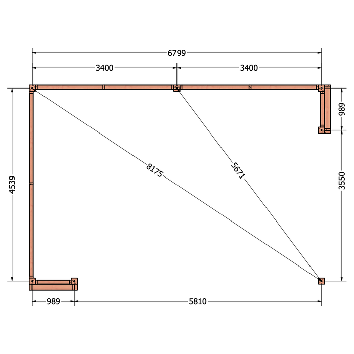 Buitenverblijf Capri - 720x490cm links