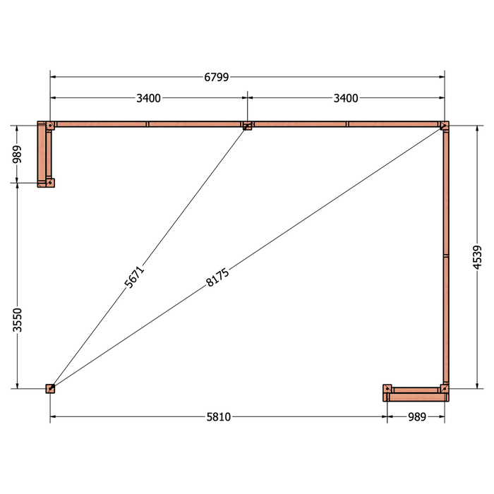 Buitenverblijf Capri - 720x490cm rechts
