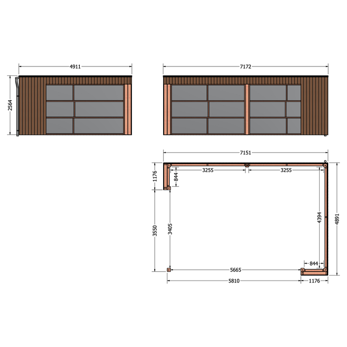 Buitenverblijf Capri - 720x490cm rechts