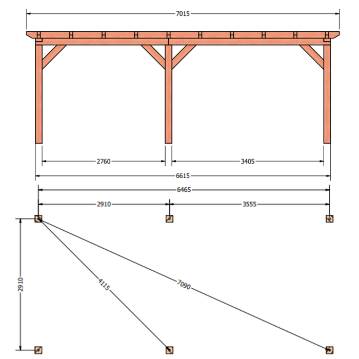 plattegrond douglas overkapping 700x345cm