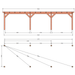 plattegrond douglas overkapping 990x345cm