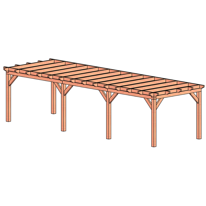 Douglas veranda bouwpakket 950x305cm