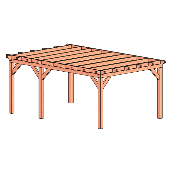 Douglas veranda Constructie 550x370cm