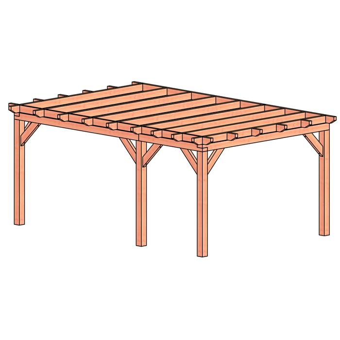 Douglas veranda Constructie 550x370cm