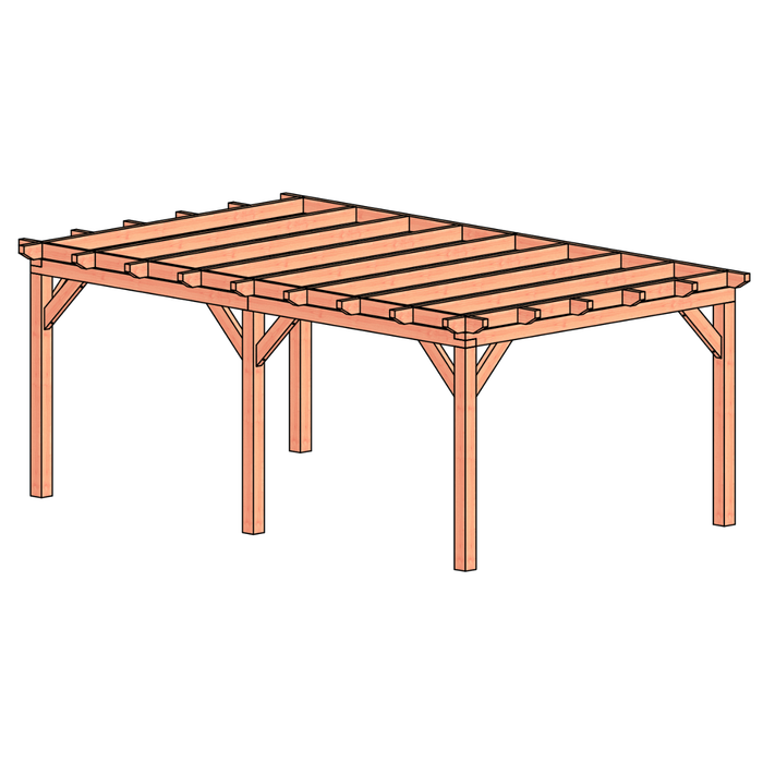 Douglas veranda Constructie 595x370cm