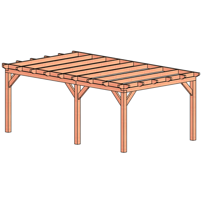 Douglas veranda Constructie bouwpakket 610x370cm