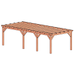 Bouwpakket douglas aanbouwveranda constructie 845x370cm