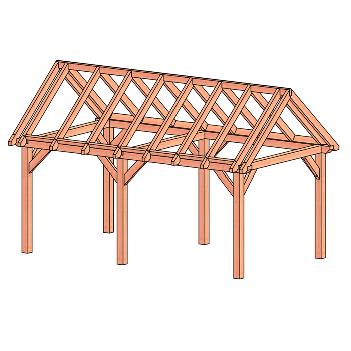 Douglas Zadeldak constructie - 525x305cm