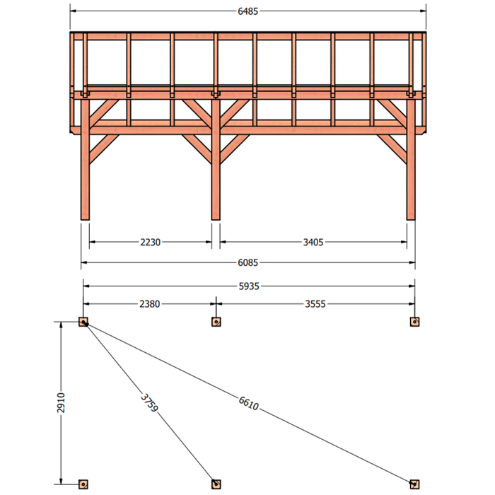 tekening Douglas Kapschuur - 650x305cm