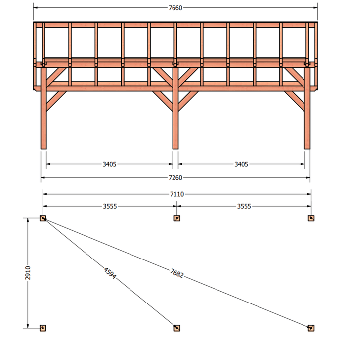 tekening Douglas Kapschuur - 765x305cm