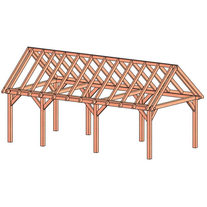 Douglas Zadeldak constructie - 815x370cm