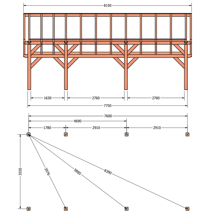 tekening Douglas Kapschuur - 815x370cm