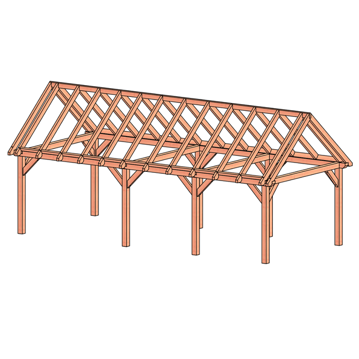 constructie Douglas Zadeldak - 885x370cm