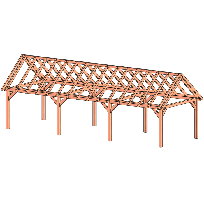 Douglas Zadeldak constructie - 1120x370cm