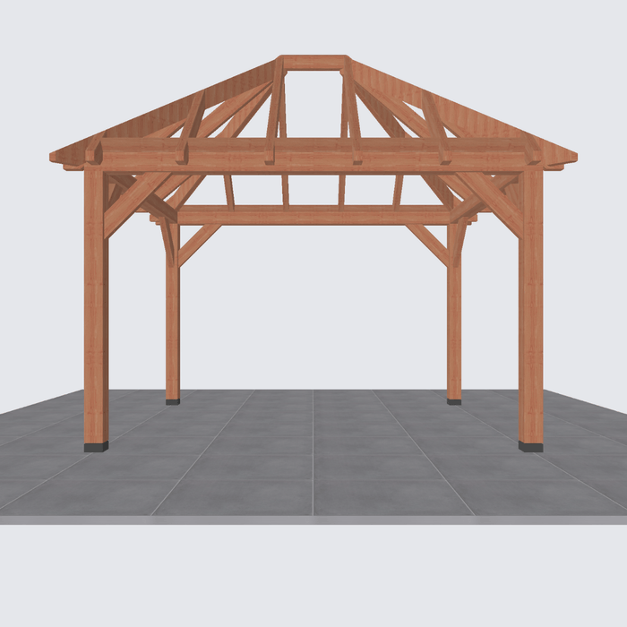 bouwpakket douglas schuur schilddak 370x306cm