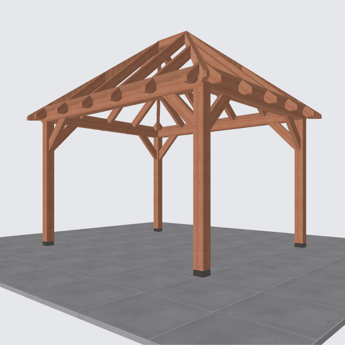 bouwpakket douglas schuur schilddak 370x306cm