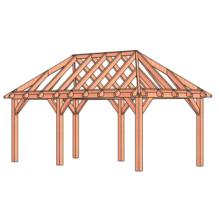 douglas schuur schilddak constructie 610x306cm