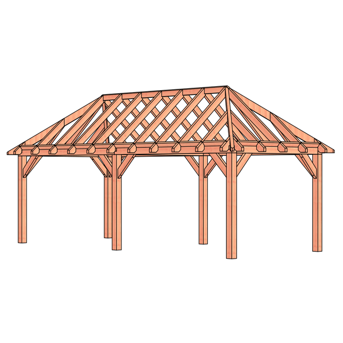 douglas schilddak constructie 725x306cm