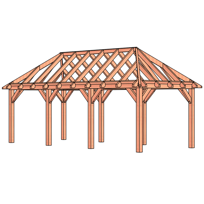 douglas schilddak constructie 730x306cm